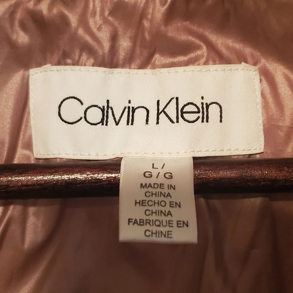 Calvin Klein Women's Mauve Puffer Collared Zip-up Vest Size Large - Picture 11 of 15
